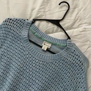 baby blue & white sweater